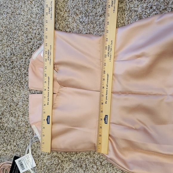 SALE Alfred Sung Size 10 Strapless Satin A-Line Gown Dress Cocktail Pocket Pink - Picture 12 of 13